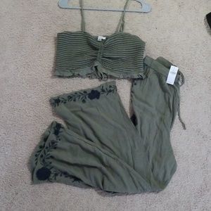 Crop top and culotte set